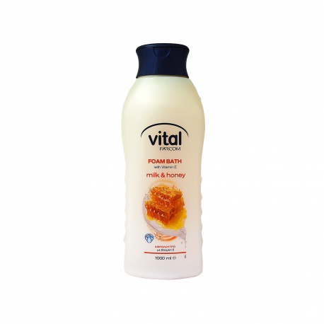 Farcom αφρόλουτρο vital milk & honey - χαμηλή τιμή (1lt)