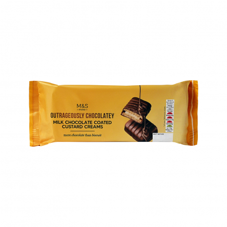 M&S food μπισκότα outrageously chocolatey custard creams (162g)