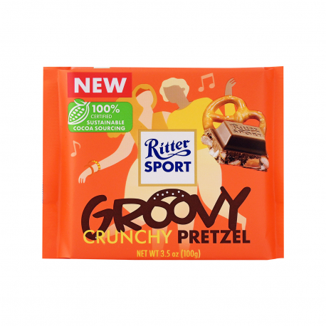 Ritter σοκολάτα γάλακτος groovy crunchy pretzel (100g)