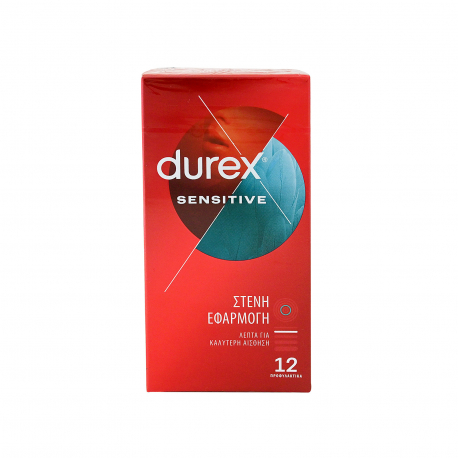 DUREX ΠΡΟΦΥΛΑΚΤΙΚΑ SENSITIVE ΣΤΕΝΗ ΕΦΑΡΜΟΓΗ (12τεμ)