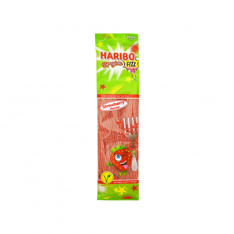 Haribo ζελεδάκια spaghetti fizz strawberry - vegetarian (200g)