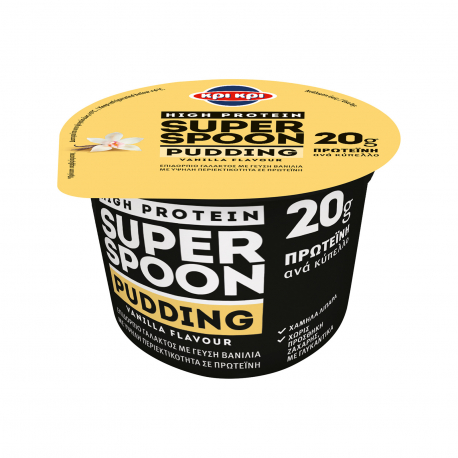 Κρι Κρι επιδόρπιο γάλακτος ψυγείου high protein super spoon pudding vanilla (200g)