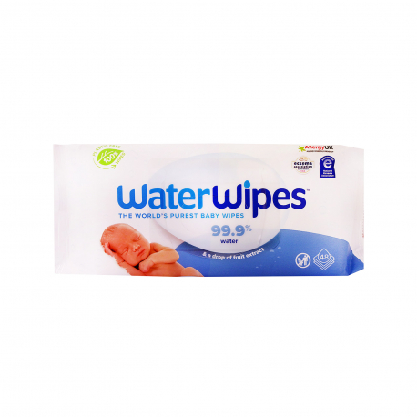 WATERWIPES ΜΩΡΟΜΑΝΤΗΛΑ 100% PLASTIC FREE 99,9% WATER ΑΟΣΜΑ - Οικολογικά 0+ ΜΗΝΩΝ (48τεμ)