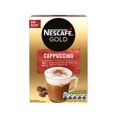 Nescafe στιγμιαίο ρόφημα καφέ gold cappuccino - χωρίς γλουτένη, vegetarian (10x14g)