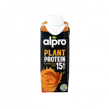 Alpro ρόφημα σόγιας plant protein caramel coffee - χωρίς γλουτένη, χωρίς λακτόζη (250ml)