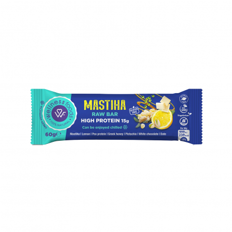 Wellness foods μπάρα πρωτεΐνης mastiha - χωρίς γλουτένη, vegetarian (60g)