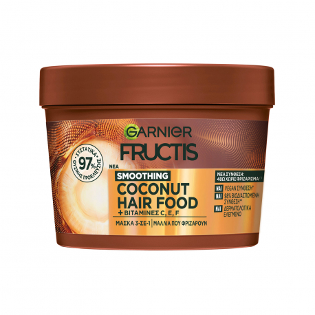 Fructis μάσκα μαλλιών smoothing coconut hair food (400ml)