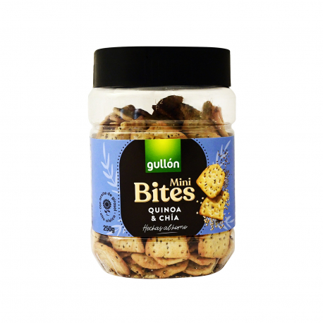 Gullon κράκερ mini bites quinoa & chia (250g)