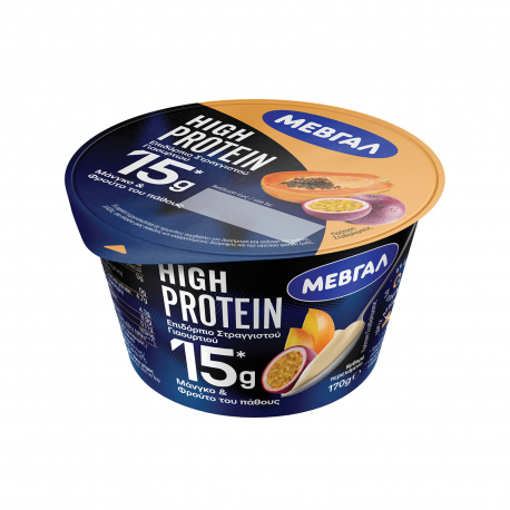 Μεβγάλ επιδόρπιο γιαουρτιού στραγγιστό high protein μάνγκο & φρούτα του πάθους (170g)