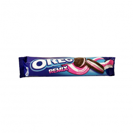 Oreo μπισκότα γεμιστά remix raspberry & vanilla (157g)