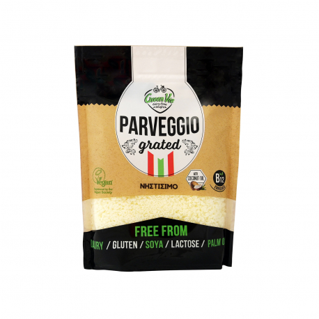 Green vie προϊόν φυτικό parveggio τριμμένο με γεύση παρμεζάνα νηστίσιμο - χωρίς γλουτένη, χωρίς λακτόζη, vegan (100g)