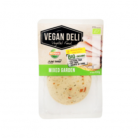 Fit food φυτικό προϊόν vegan deli mixed garden - βιολογικό, vegan σε φέτες (100g)