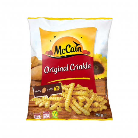 Mccain πατάτες προτηγανισμένες κτψ original crinkle (750g)