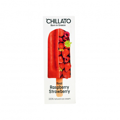 CHILLATO ΠΑΓΩΤΟ ΑΤΟΜΙΚΟ RASPBERRY STRAWBERRY ΞΥΛΑΚΙ (60g)