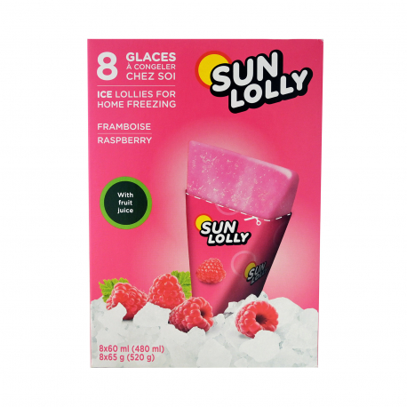 SUN LOLLY ΠΑΓΩΤΟ ΓΡΑΝΙΤΑ ΠΟΛΥΣΥΣΚΕΥΑΣΙΑ RASPBERRY (8x65g)