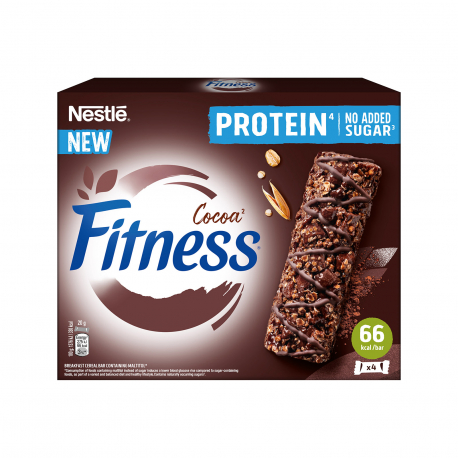 Fitness μπάρα πρωτεΐνης protein bars cocoa (4x20g)