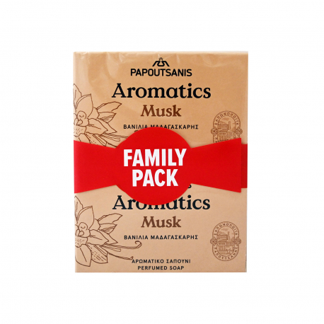 Papoutsanis σαπούνι aromatics musk (4x100g)