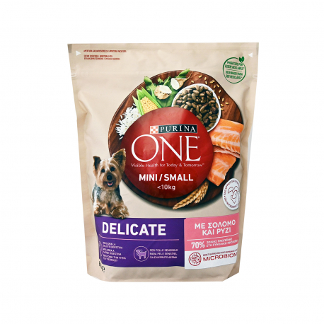 Purina τροφή σκύλου one mini delicate με σολομό & ρύζι (800g)