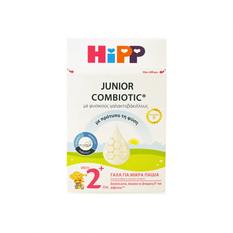 Hipp ρόφημα γάλακτος σε σκόνη παιδικό junior combiotic - βιολογικό 2+ ετών (600g)