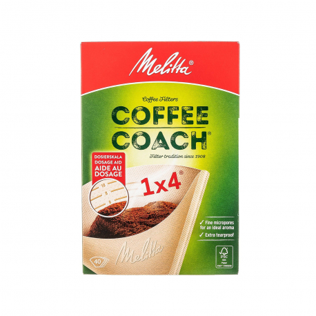 MELITTA ΦΙΛΤΡΑ ΚΑΦΕ COFFEE COACH NO 1X4 (40τεμ)