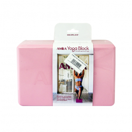 AMILA ΤΟΥΒΛΟ ΓΙΟΓΚΑ YOGA BLOCK 96841 ΡΟΖ 