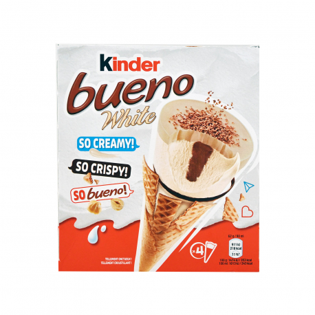 KINDER BUENO ΠΑΓΩΤΟ ΠΟΛΥΣΥΣΚΕΥΑΣΙΑ WHITE ΠΥΡΑΥΛΟΣ (4x62g)