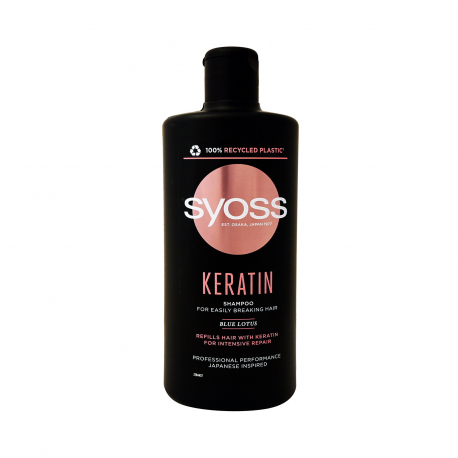 Syoss σαμπουάν μαλλιών keratin blue lotus (440ml)