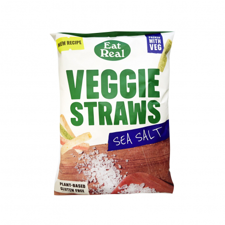 Eat real σνακ veggie straws sea salt - χωρίς γλουτένη, νέο προϊόν (110g)