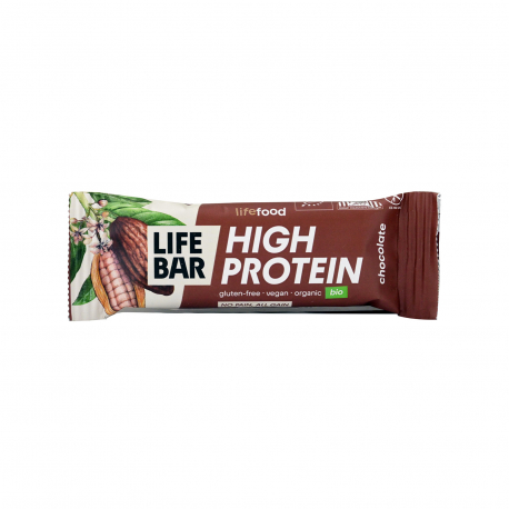 Lifebar μπάρα ενέργειας high protein chocolate - βιολογικό, χωρίς γλουτένη, vegan (40g)