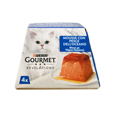 PURINA ΤΡΟΦΗ ΓΑΤΑΣ GOURMET REVELATION ΜΟΥΣ ΜΕ ΨΑΡΙΑ ΩΚΕΑΝΟΥ (4x57g)