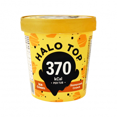 Halo top παγωτό οικογενειακό 370 calories honeycomb crunch (460ml)