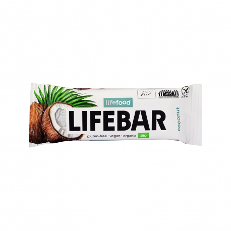 Lifebar μπάρα ενέργειας καρύδα - βιολογικό, χωρίς γλουτένη ,χωρίς προσθήκη ζάχαρης, vegan (40g)