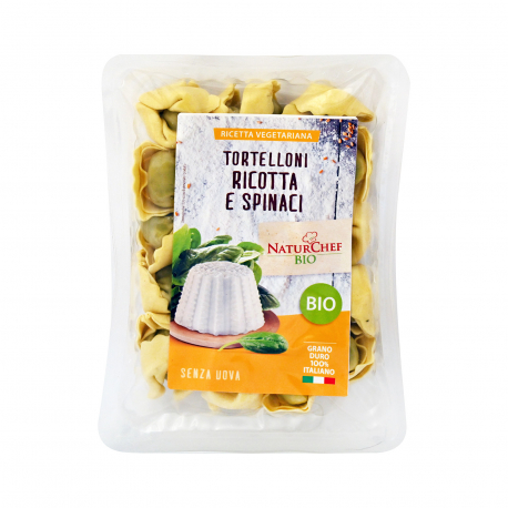 Naturchef πάστα ζυμαρικών φρέσκια ψυγείου tortelloni ricotta - spinaci - βιολογικό (250g)