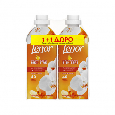 LENOR ΜΑΛΑΚΤΙΚΟ ΡΟΥΧΩΝ AMBRE & ORCHIDEE 1176 ML X 2 (40μεζ) (1+1)