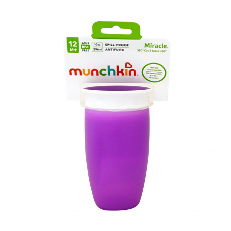 Munchkin εκπαιδευτικό ποτήρι παιδικό miracle 012096 μωβ 12+ μηνών