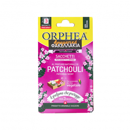 ORPHEA ΑΡΩΜΑΤΙΚΑ ΦΑΚΕΛΑΚΙΑ PATCHOULI (3τεμ)