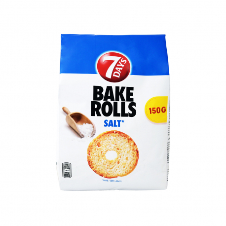 7days αρτοσκεύασμα bake rolls salt (150g)