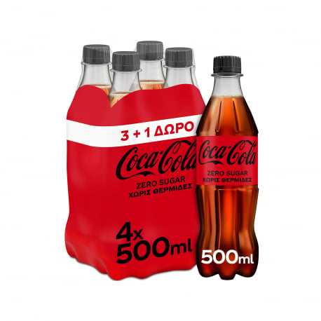 Coca cola αναψυκτικό zero (4x500ml) (3+1)