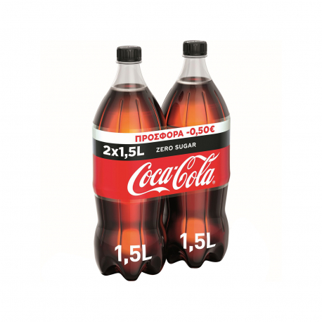 Coca cola αναψυκτικό zero (1.5lt) (-0.5€)