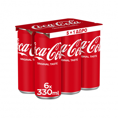 Coca cola αναψυκτικό (6x330ml) (5+1)