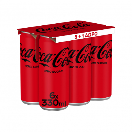 Coca cola αναψυκτικό zero (6x330ml) (5+1)