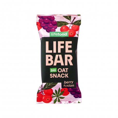 Life food μπάρα βρώμης lifebar berry fusion - βιολογικό, χωρίς γλουτένη, νέο προιόν (40g)