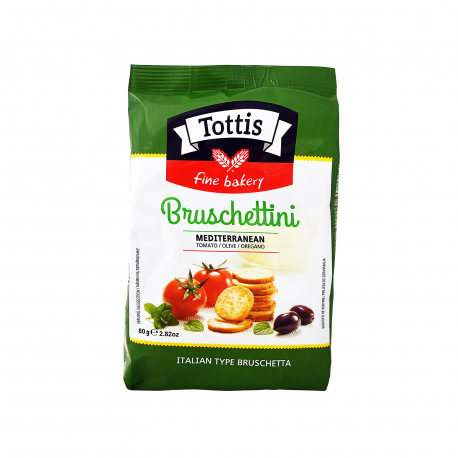 Tottis αρτοσκεύασμα bruschettini μεσογειακό (80g)