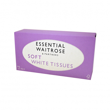 WAITROSE ΧΑΡΤΟΜΑΝΤΗΛΑ ΕΠΙΤΡΑΠΕΖΙΑ SOFT WHITE 2ΦΥΛΛΑ (96τεμ)