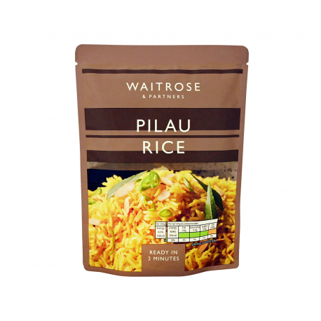 Waitrose ρύζι basmati έτοιμο σε 2 λεπτά pilau with spices - νέο προιόν, vegetarian, vegan (250g)