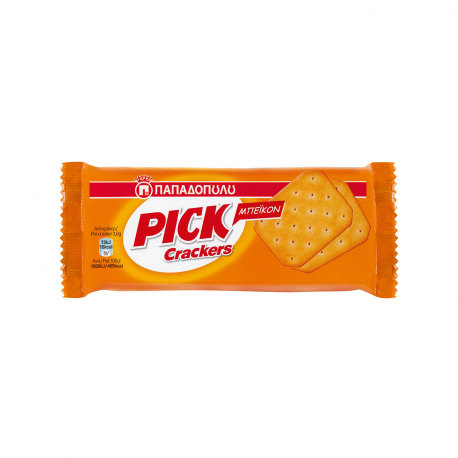 Παπαδοπούλου κράκερ pick crackers με γεύση μπέικον (100g)