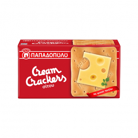 Παπαδοπούλου κράκερ σίτου cream crackers με φυσικό προζύμι (140g)
