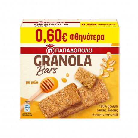 Παπαδοπούλου μπάρα βρώμης granola bars (42g) (-0.6€)