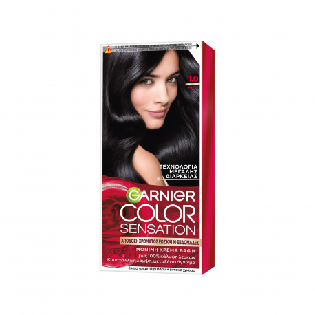 Garnier βαφή μαλλιών color sensation μαύρο Nο. 1 (110ml)