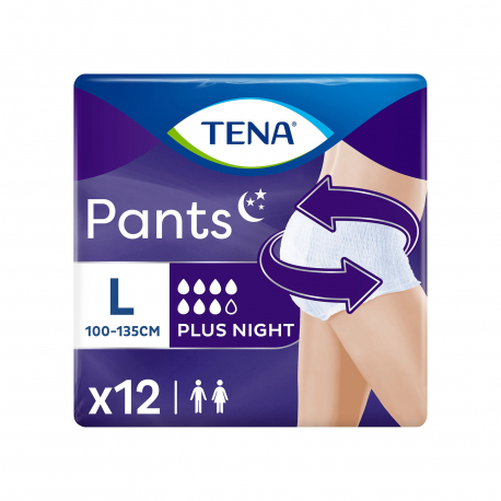 TENA ΕΣΩΡΟΥΧΑ ΑΚΡΑΤΕΙΑΣ PLUS NIGHT LARGE/ΠΕΡΙΦΕΡΕΙΑ 100-135CM (12τεμ)